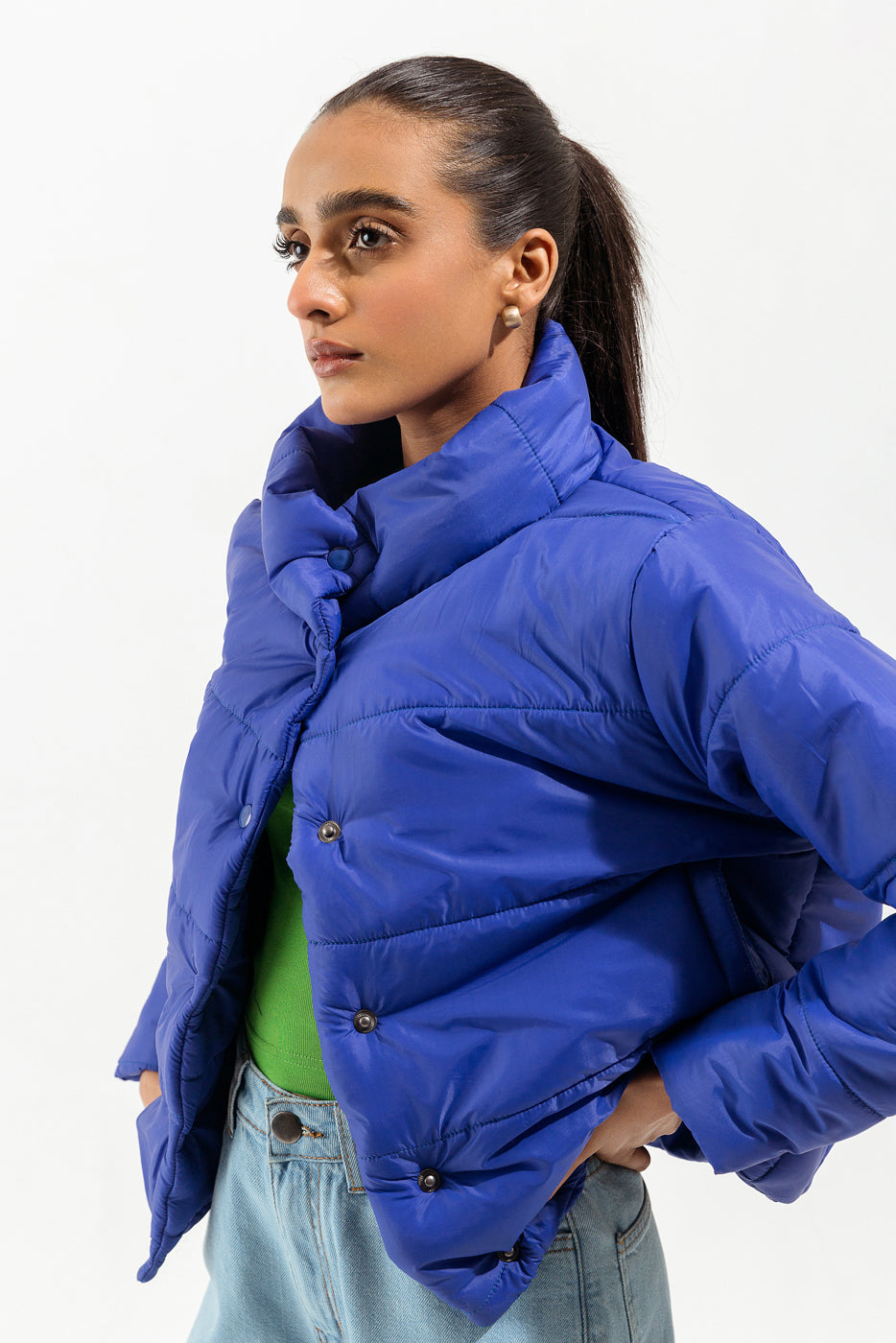 BLUE PADDED JACKET