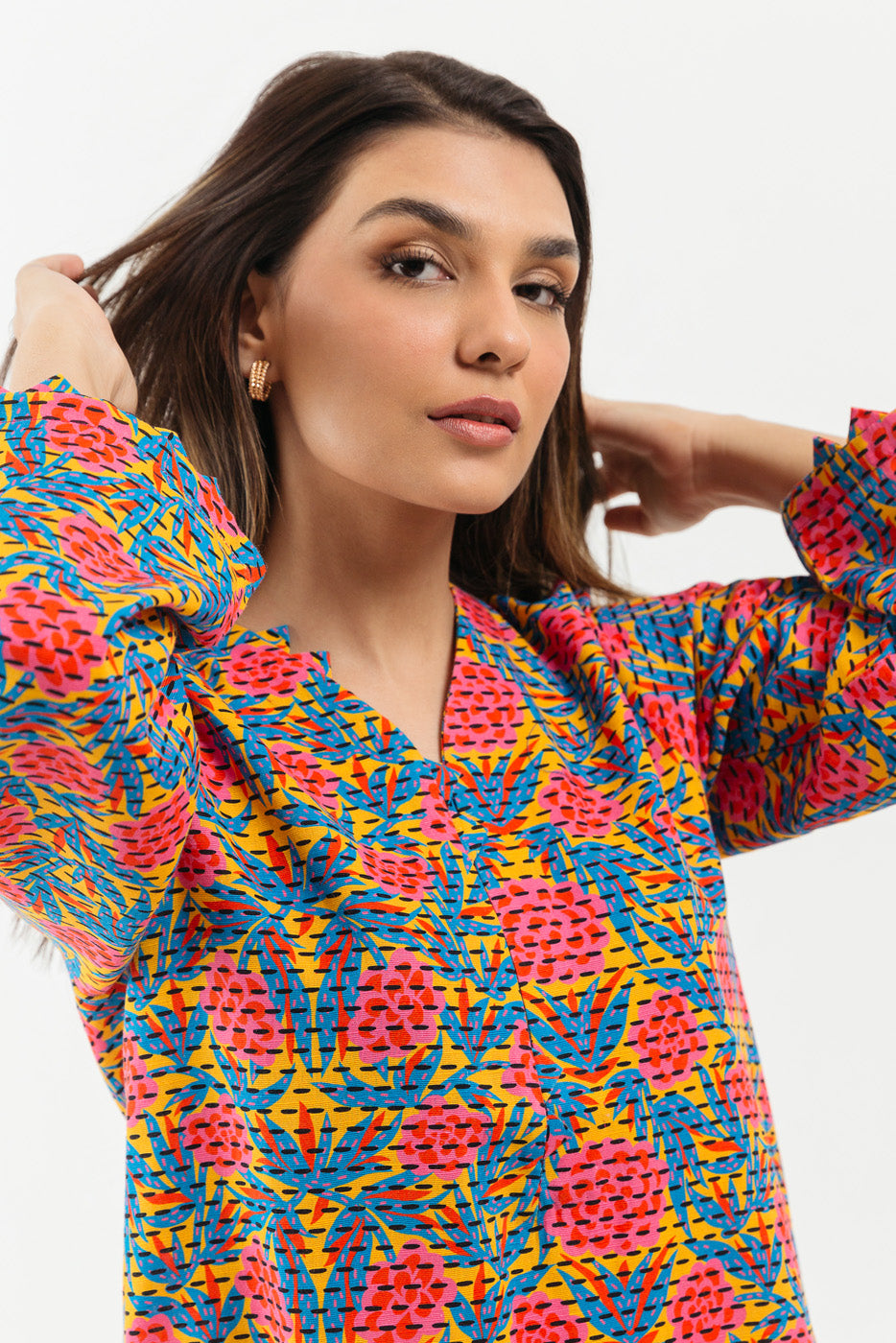 PRINTED KHADDAR  SHIRT (PRET)