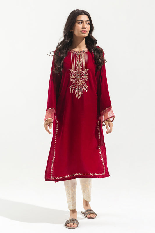 VELVET EMBROIDERED SHIRT