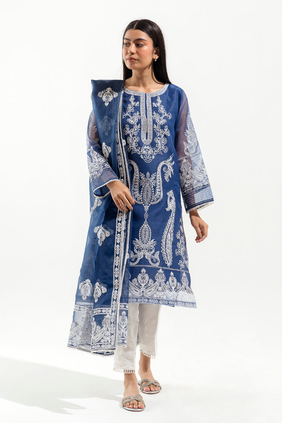 EMBROIDERED SHIRT WITH DUPATTA