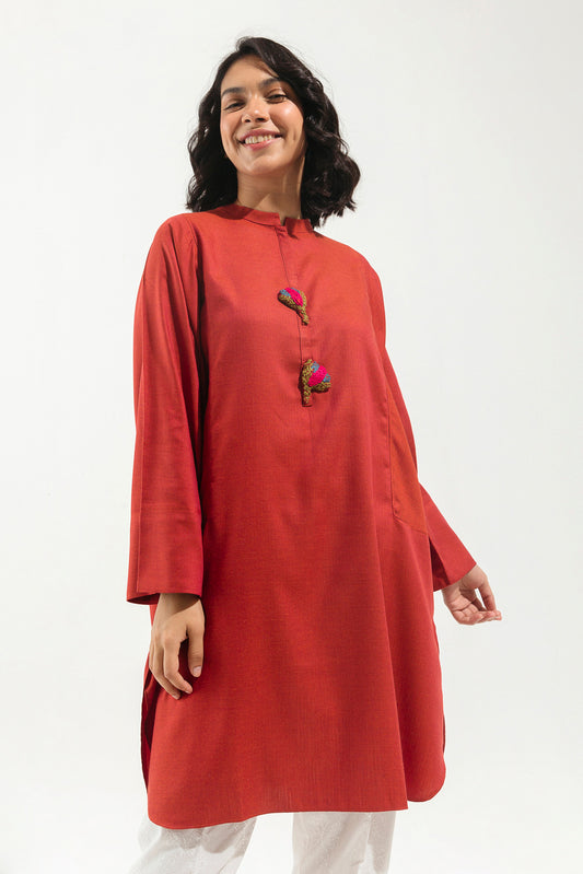 EMBROIDERED YARN DYED SHIRT (PRET)