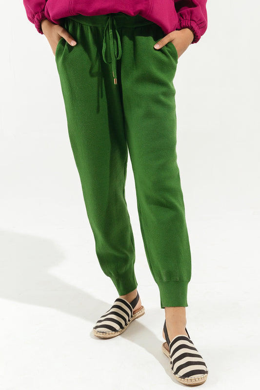 Green Sweater Jogger Pants