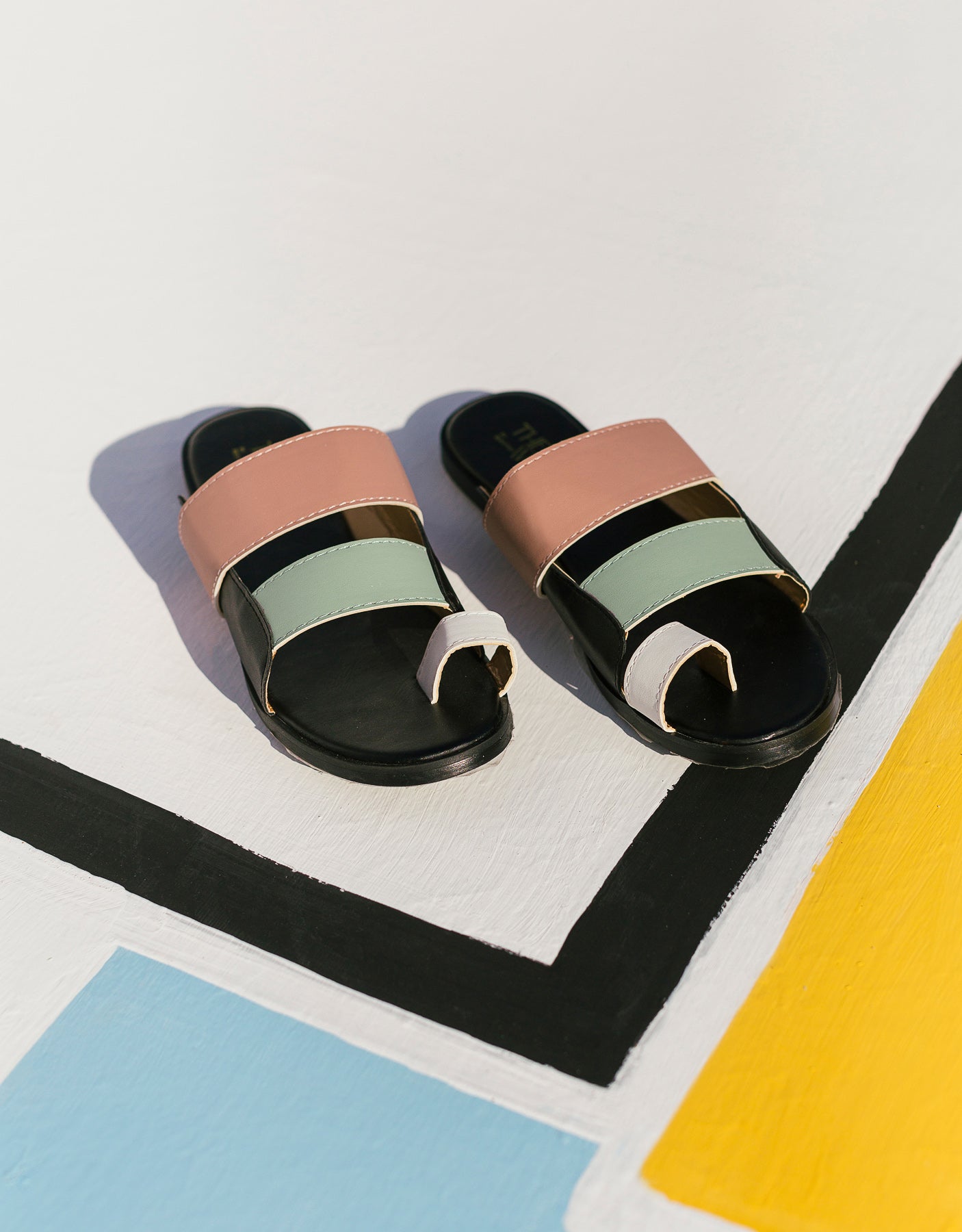 Colour Block Slip-Ons