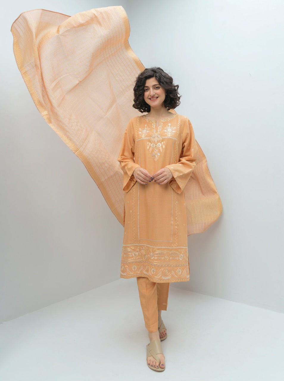2 PIECE EMBROIDERED KARANDI SUIT (LUXURY PRET)