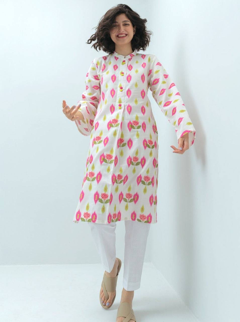 EMBROIDERED JACQUARD SHIRT (PRET)