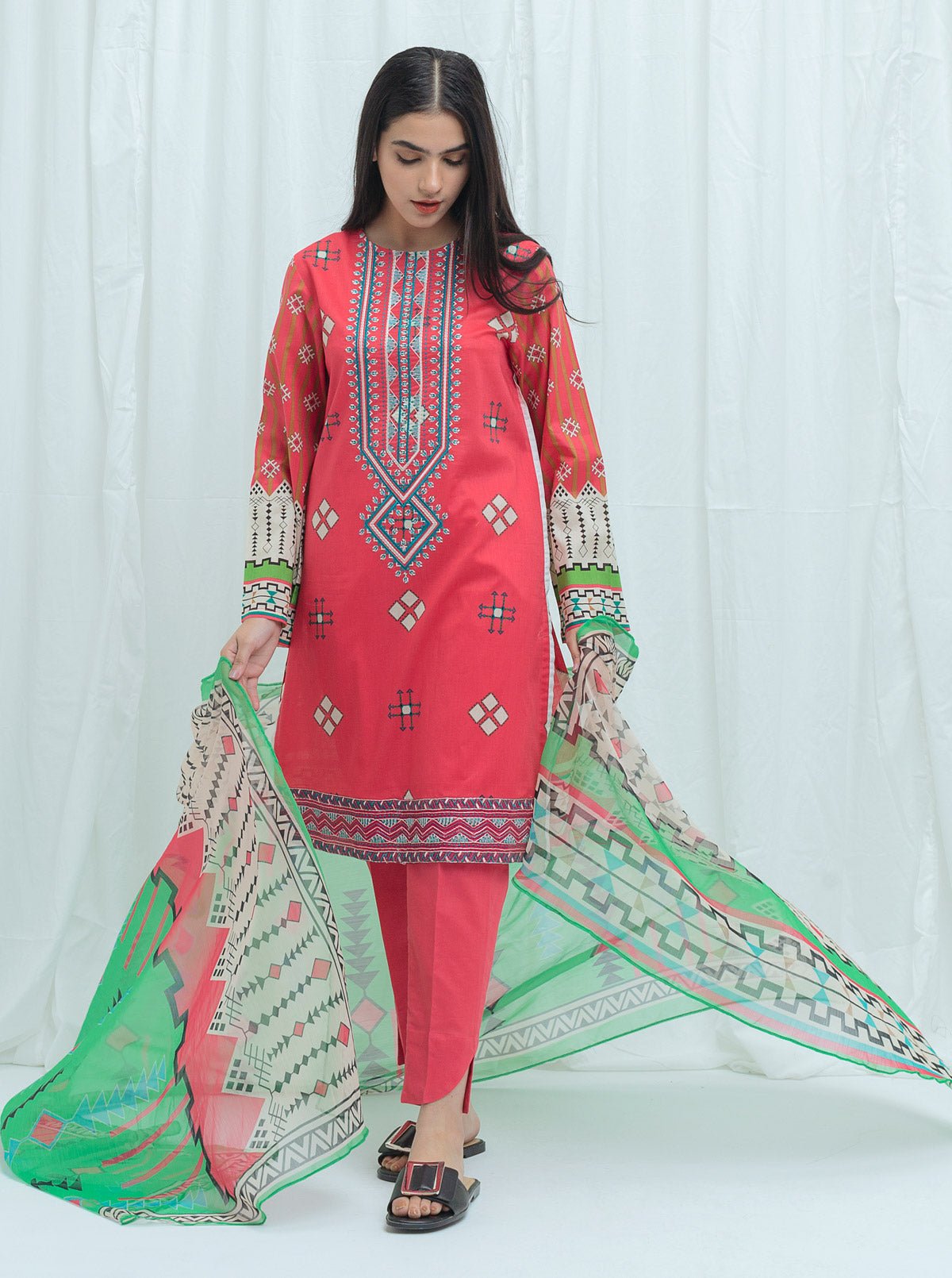 CORAL SORBET -EMBROIDERED-2P