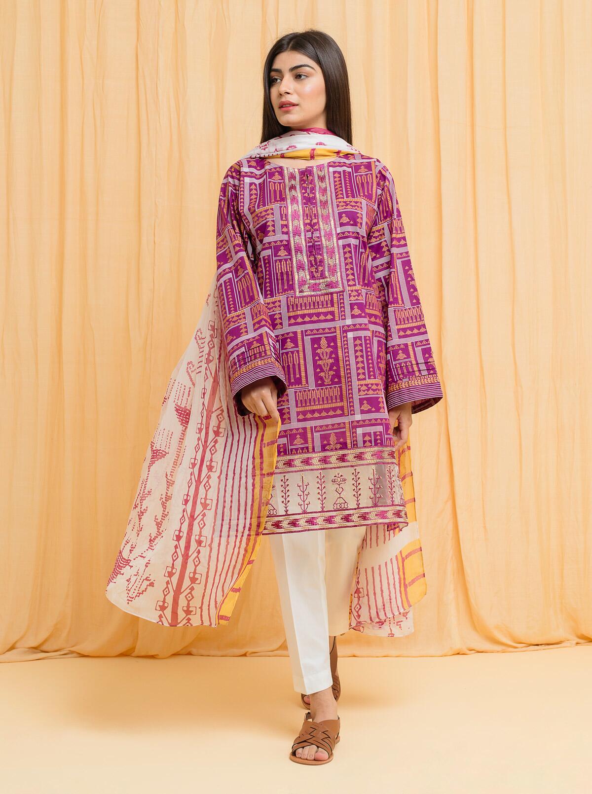MIDNIGHT DREAM - EMBROIDERED PRINTED 2 PIECE