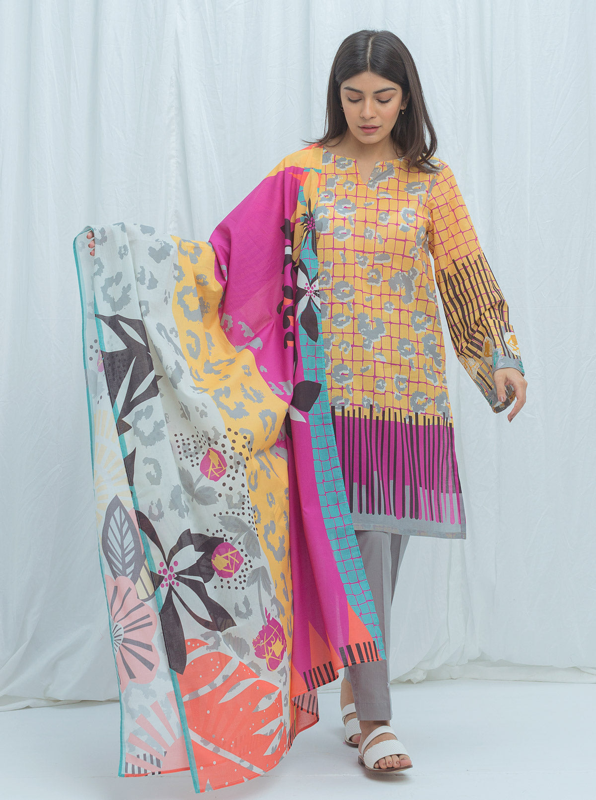 MELLOW YELLOW-EMBROIDERED-2P (UNSTITCHED)