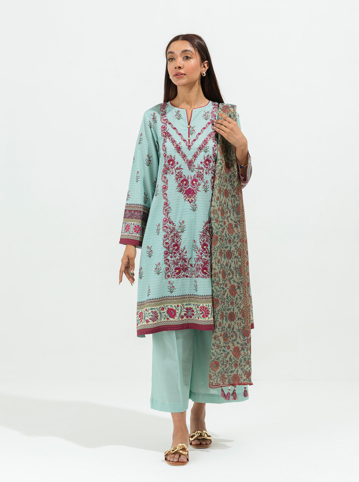 Limpet Shell-Embroidered-3P (UNSTITCHED)