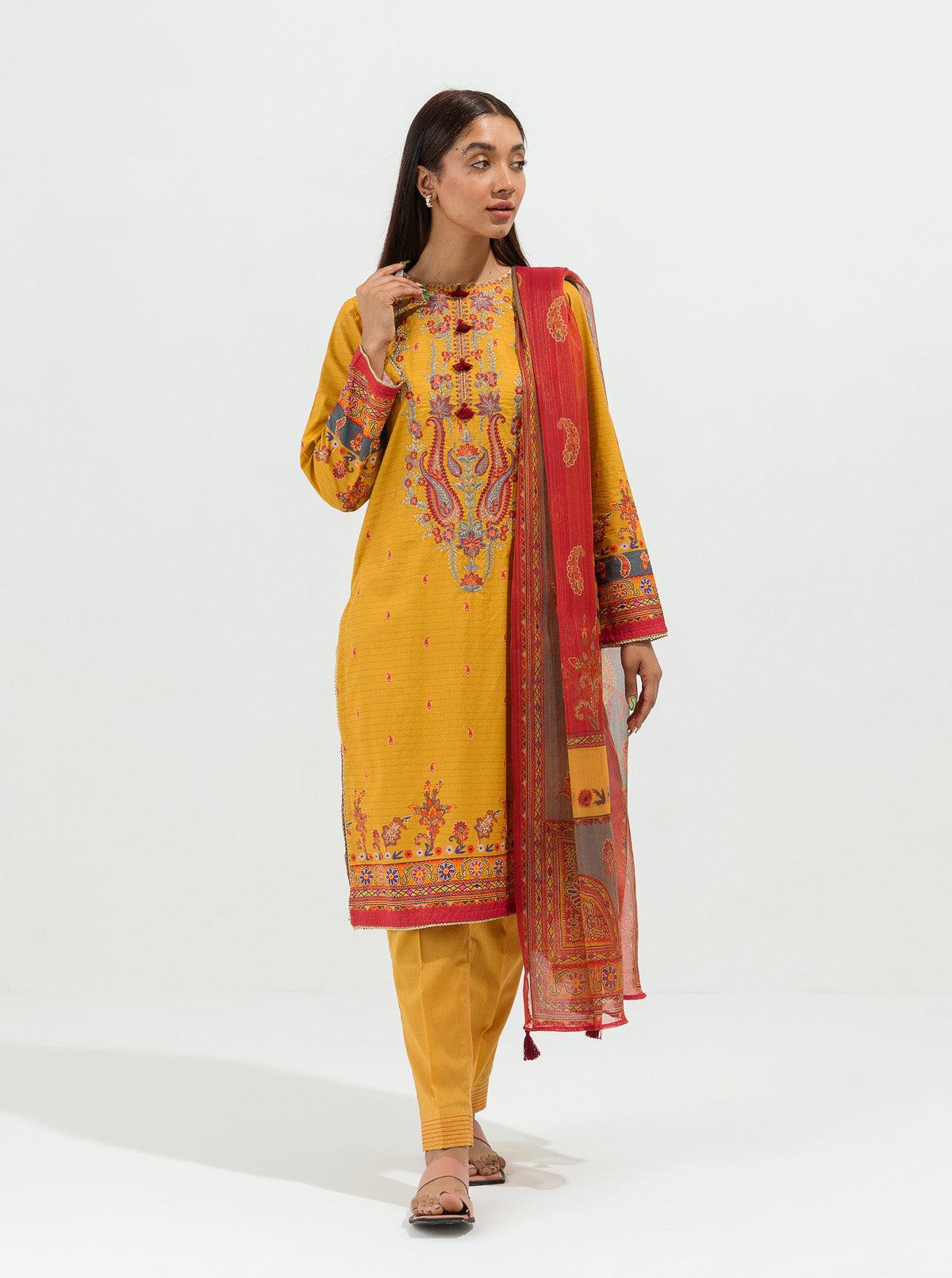 Mustard Gold-Embroidered-3P