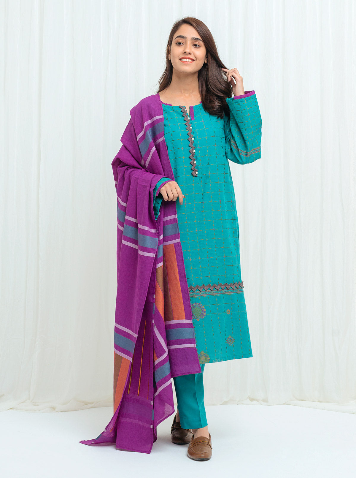 Timeless Teal - Jacquard - 2P