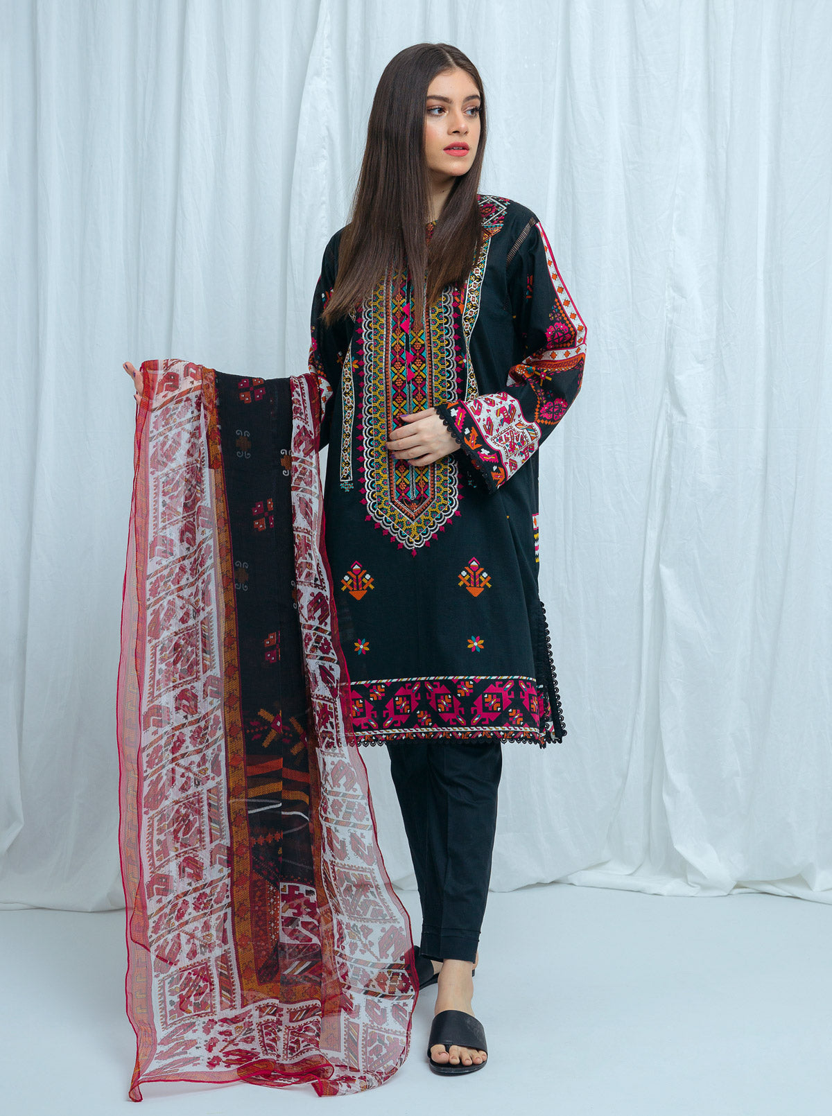 ETHNIC FUSION-EMBROIDERED-2P (UNSTITCHED)