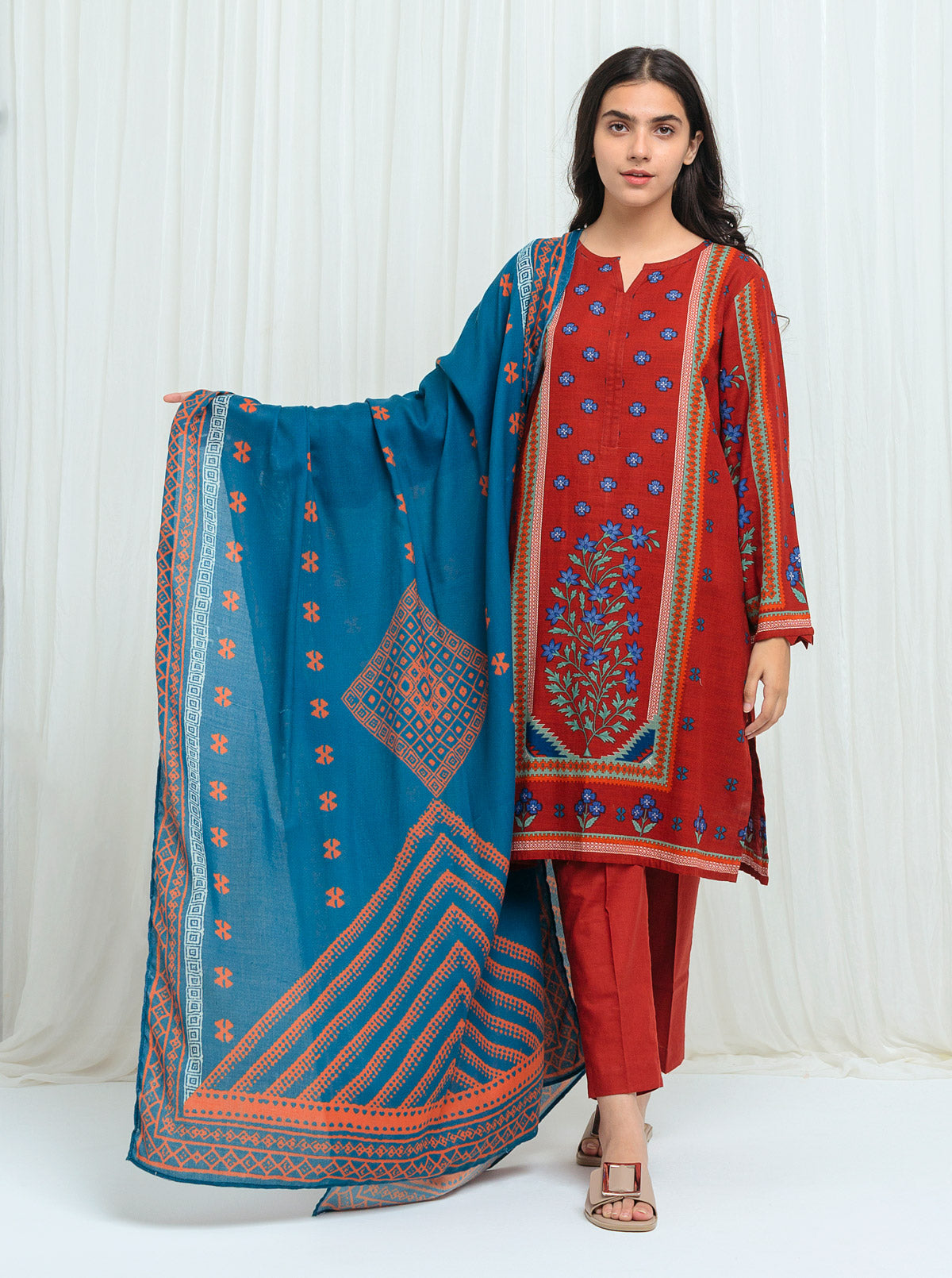 Boho Sunset With Printed Shawl - 3P