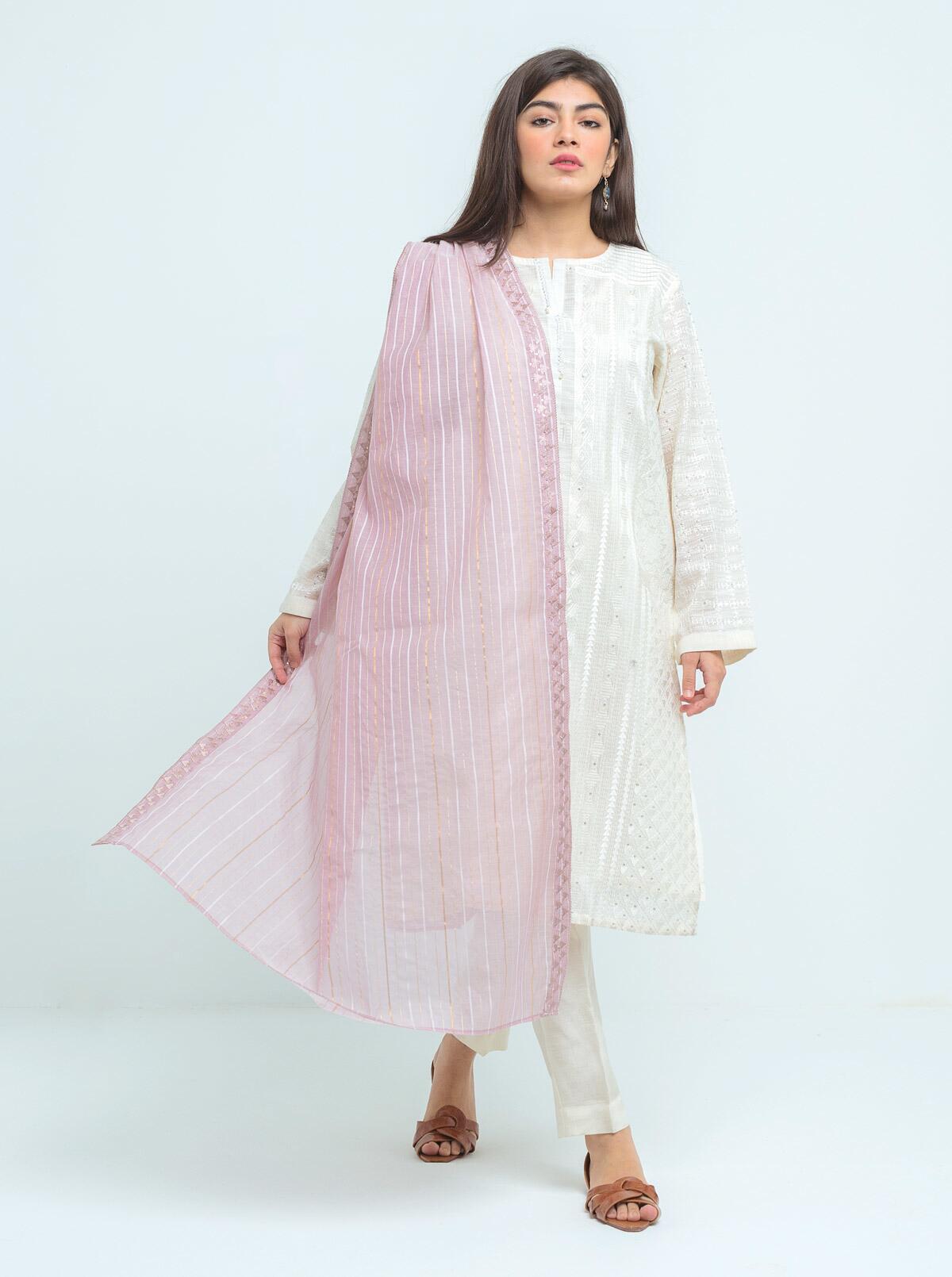 EMBROIDERED SHIRT WITH DUPATTA