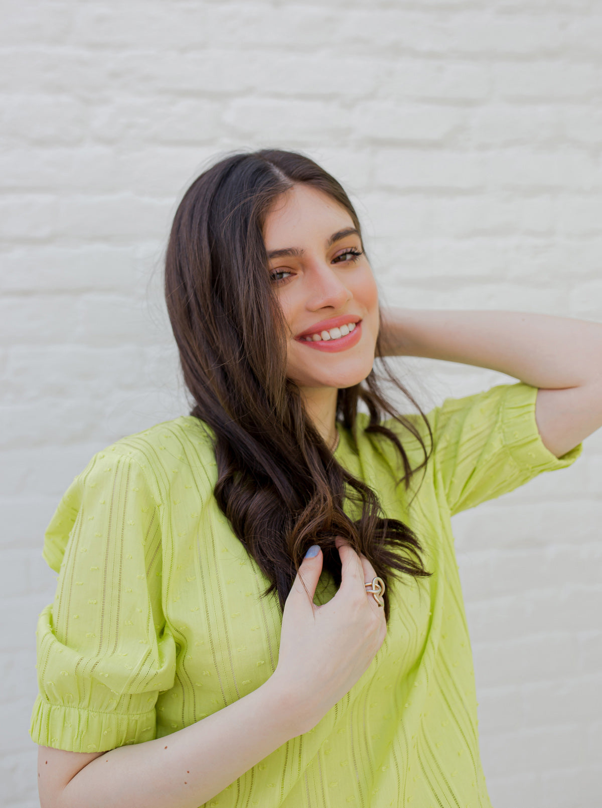 LIME TEXTURED TOP