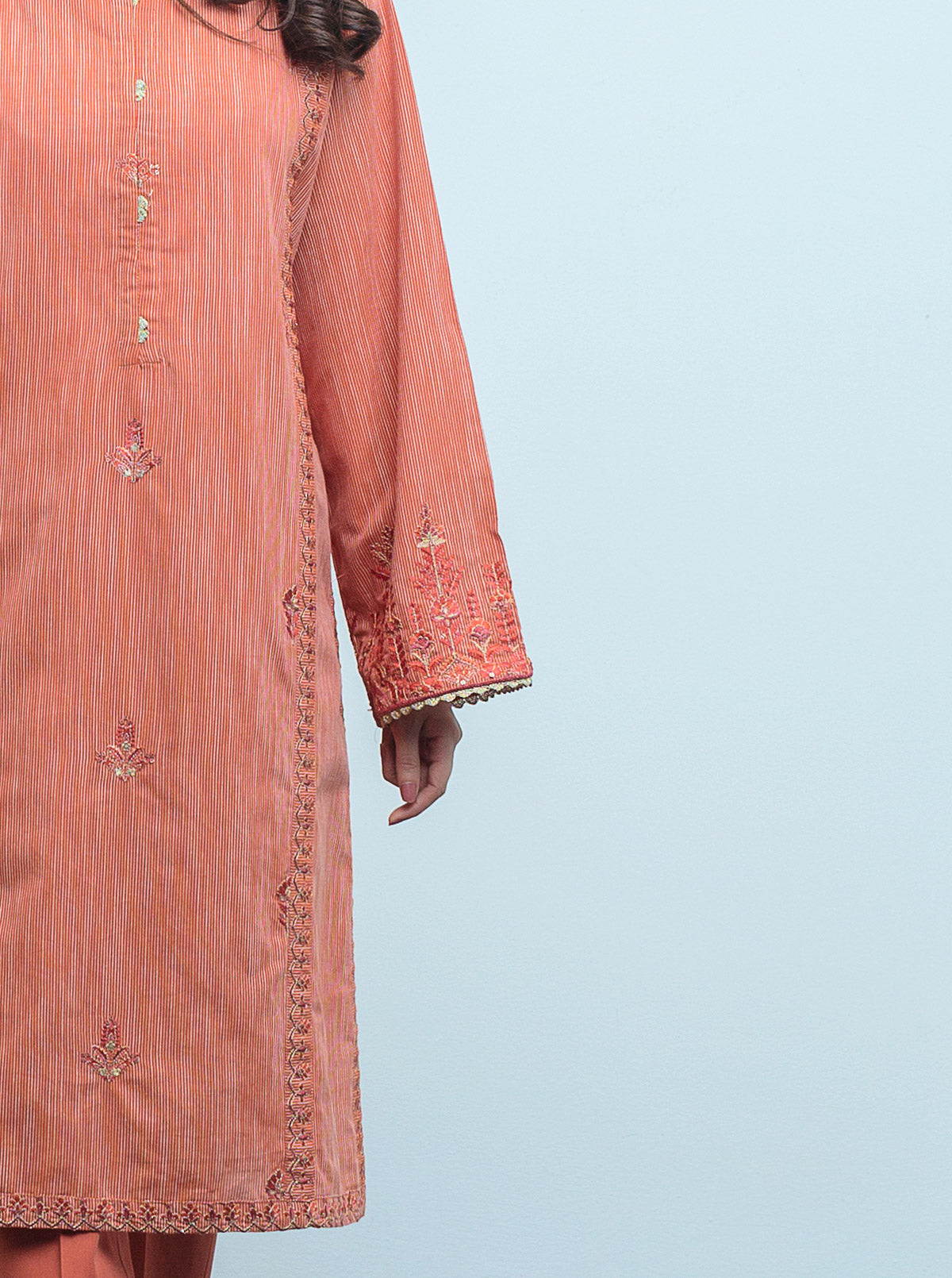 EMBROIDERED SHIRT WITH DUPATTA
