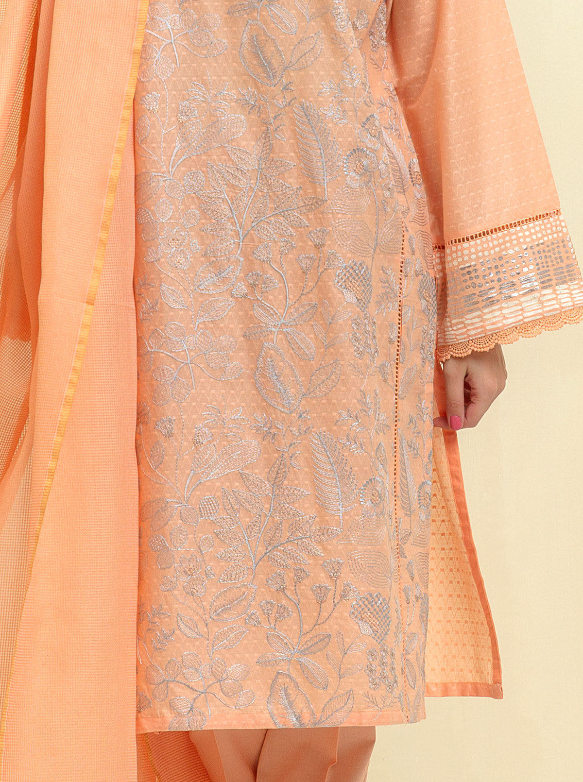 EMBROIDERED SHIRT WITH DUPATTA
