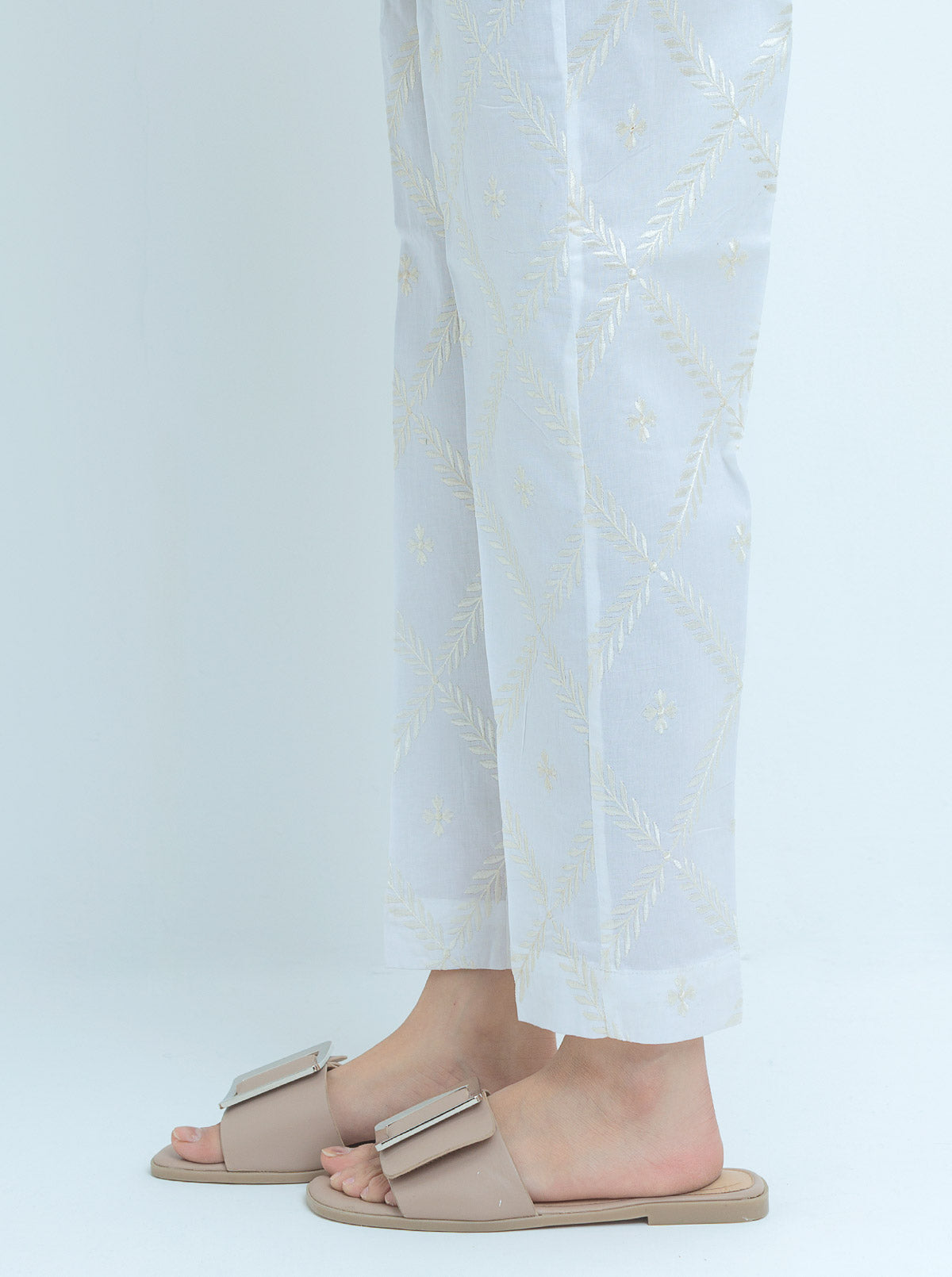 EMBROIDERED STRAIGHT PANTS