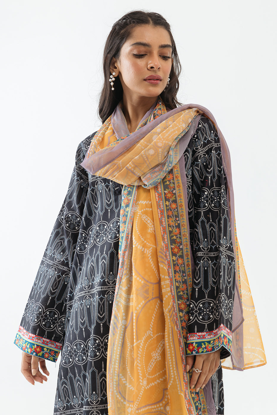 Printed Shirt With Dupatta