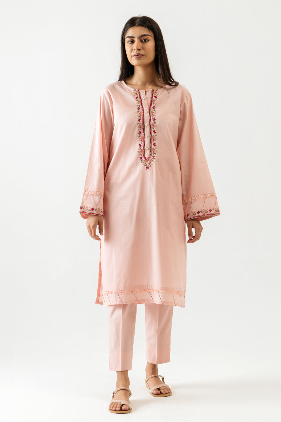 Embroidered Shirt With Pant