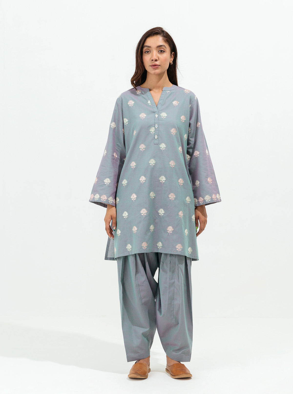 Embroidered Shirt With Shalwar