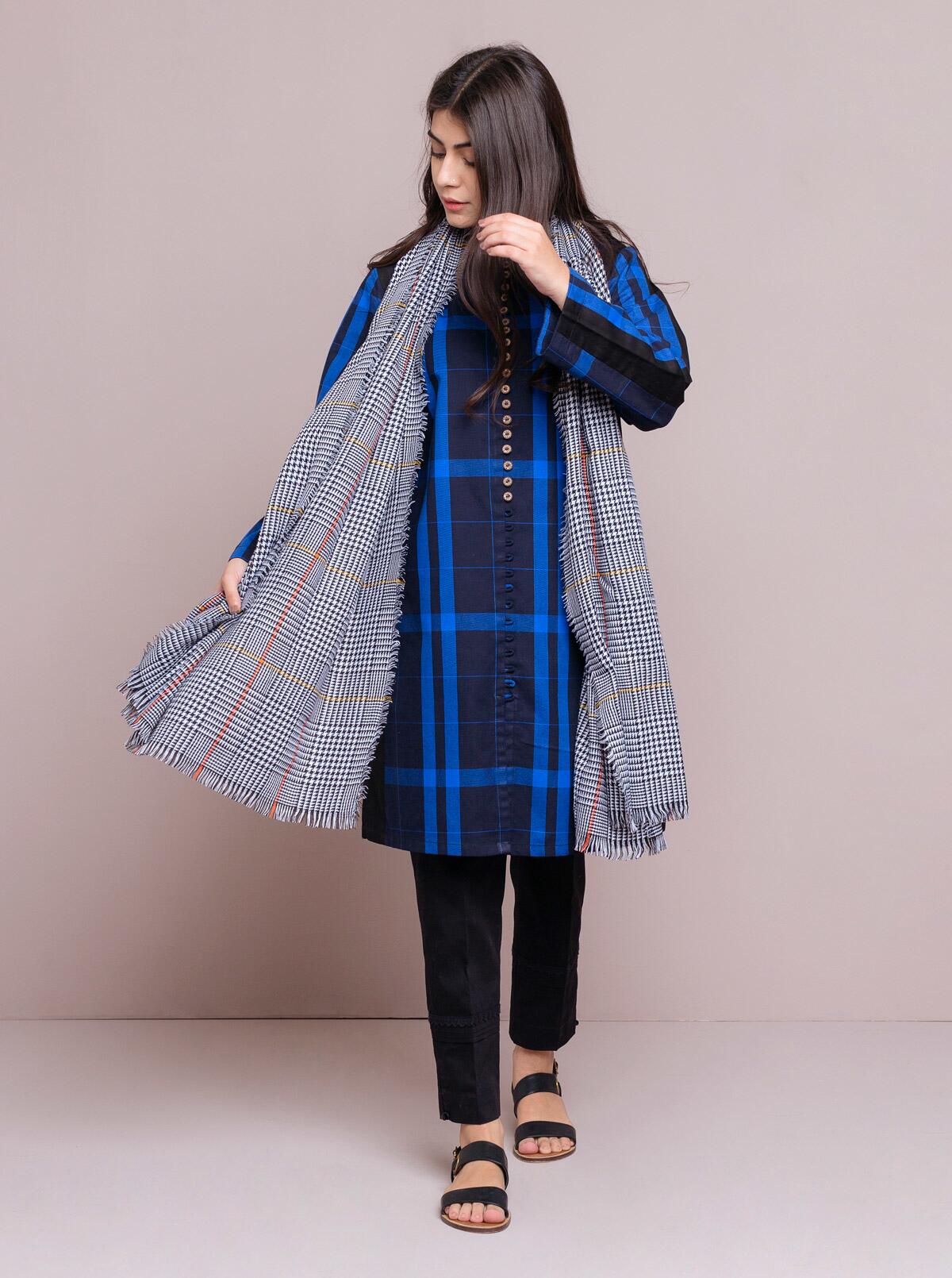 Printed Shirt With Shawl