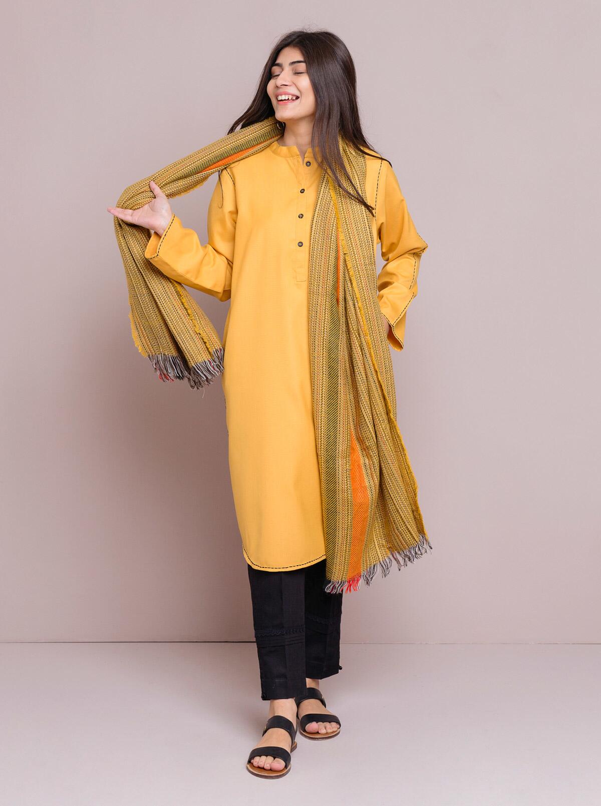 Printed Shirt With Shawl
