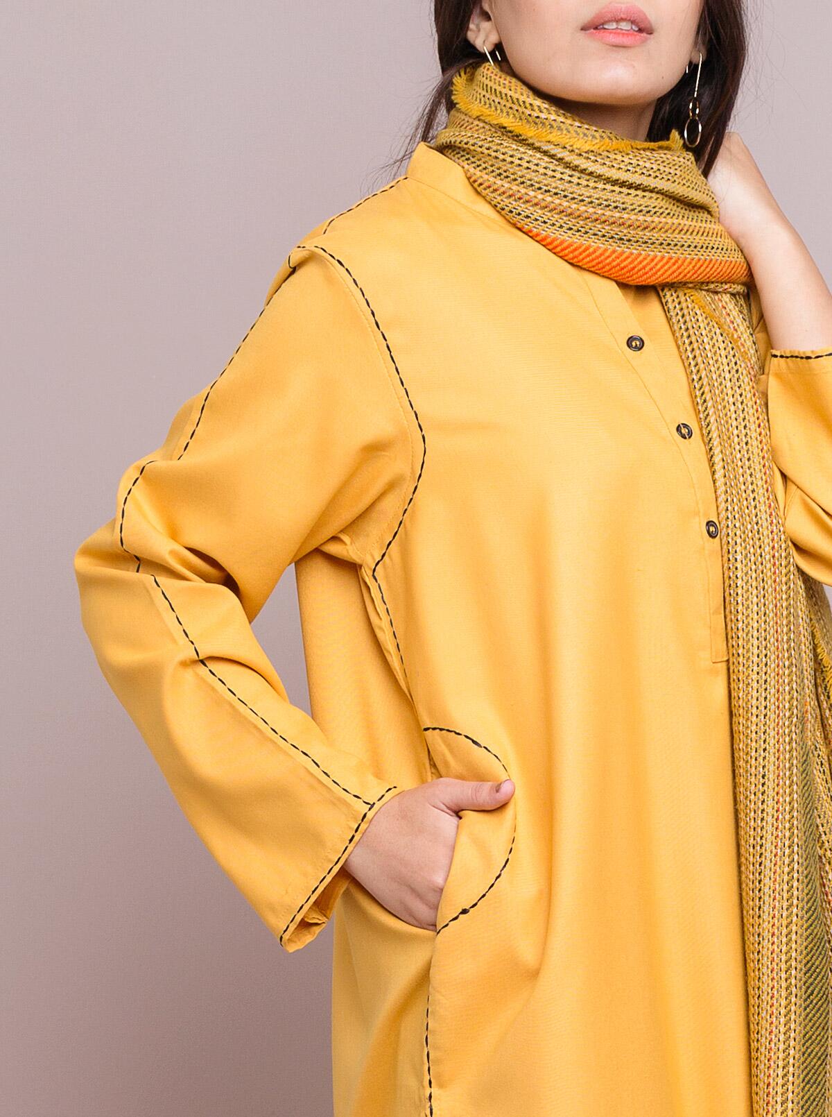 Printed Shirt With Shawl