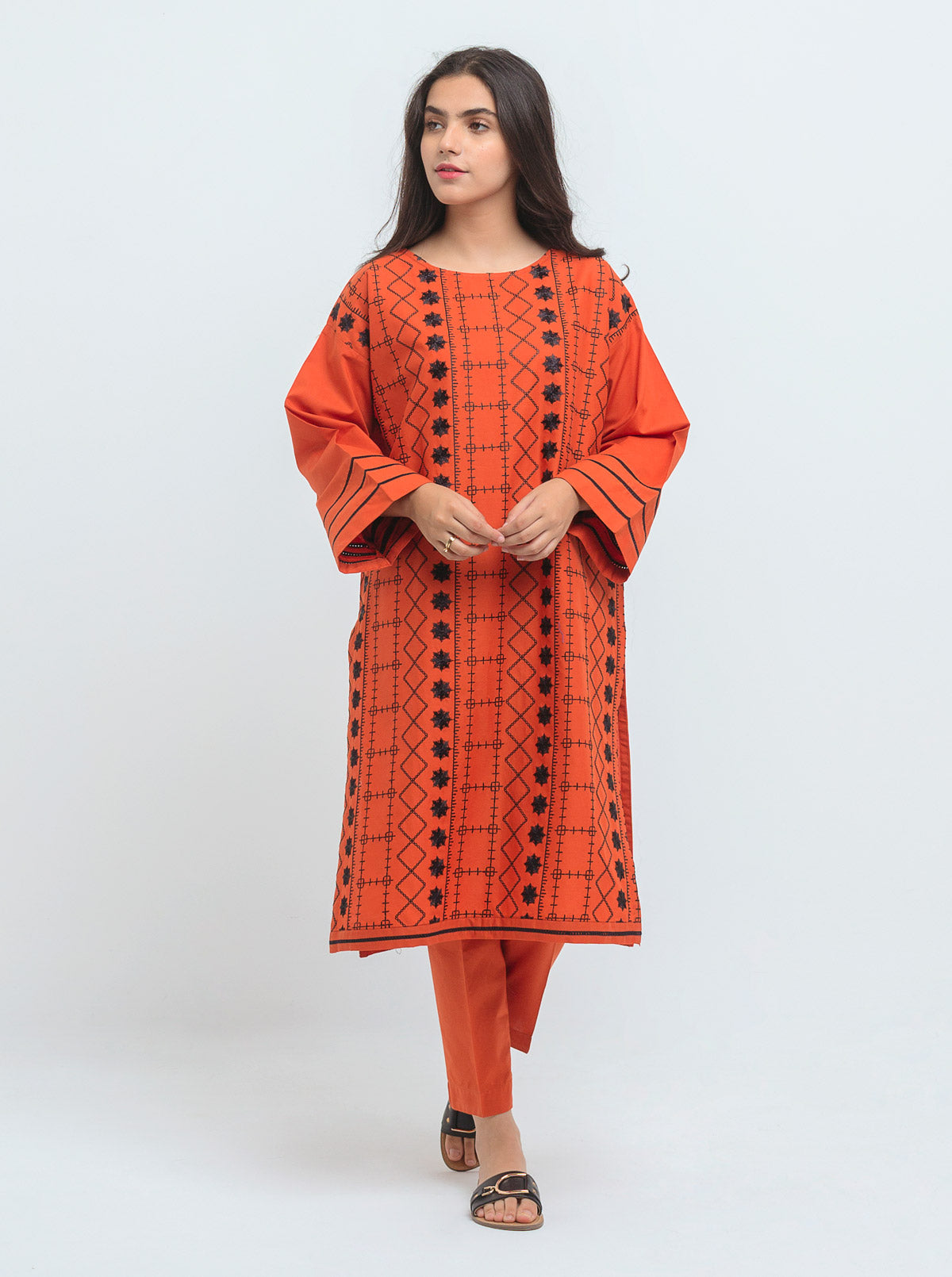Embroidered Shirt With Pant