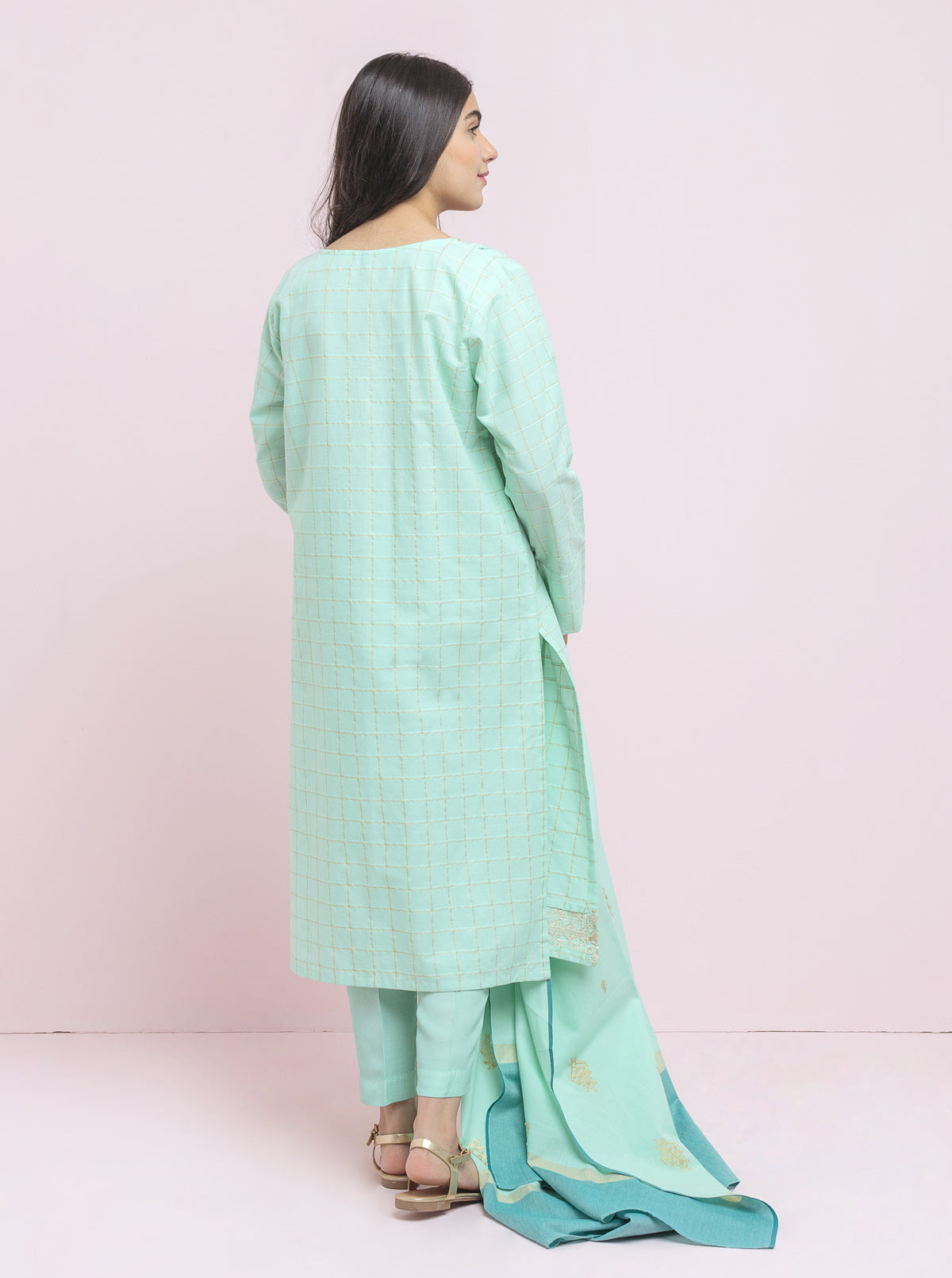 Embroidered Shirt With Dupatta