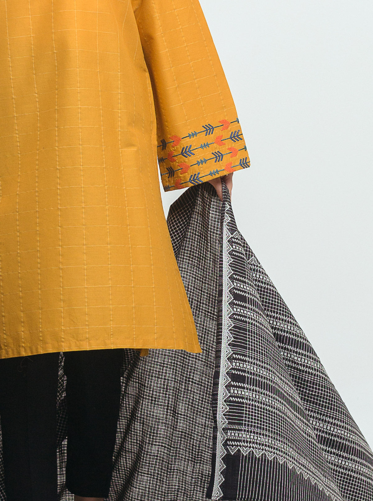 Embroidered Shirt With Dupatta