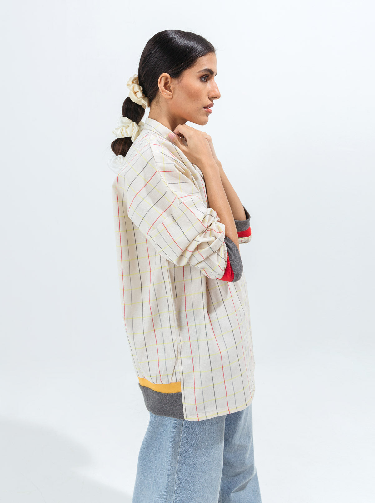 MULTI RIB ASYMMETRICAL PLACKET TOP
