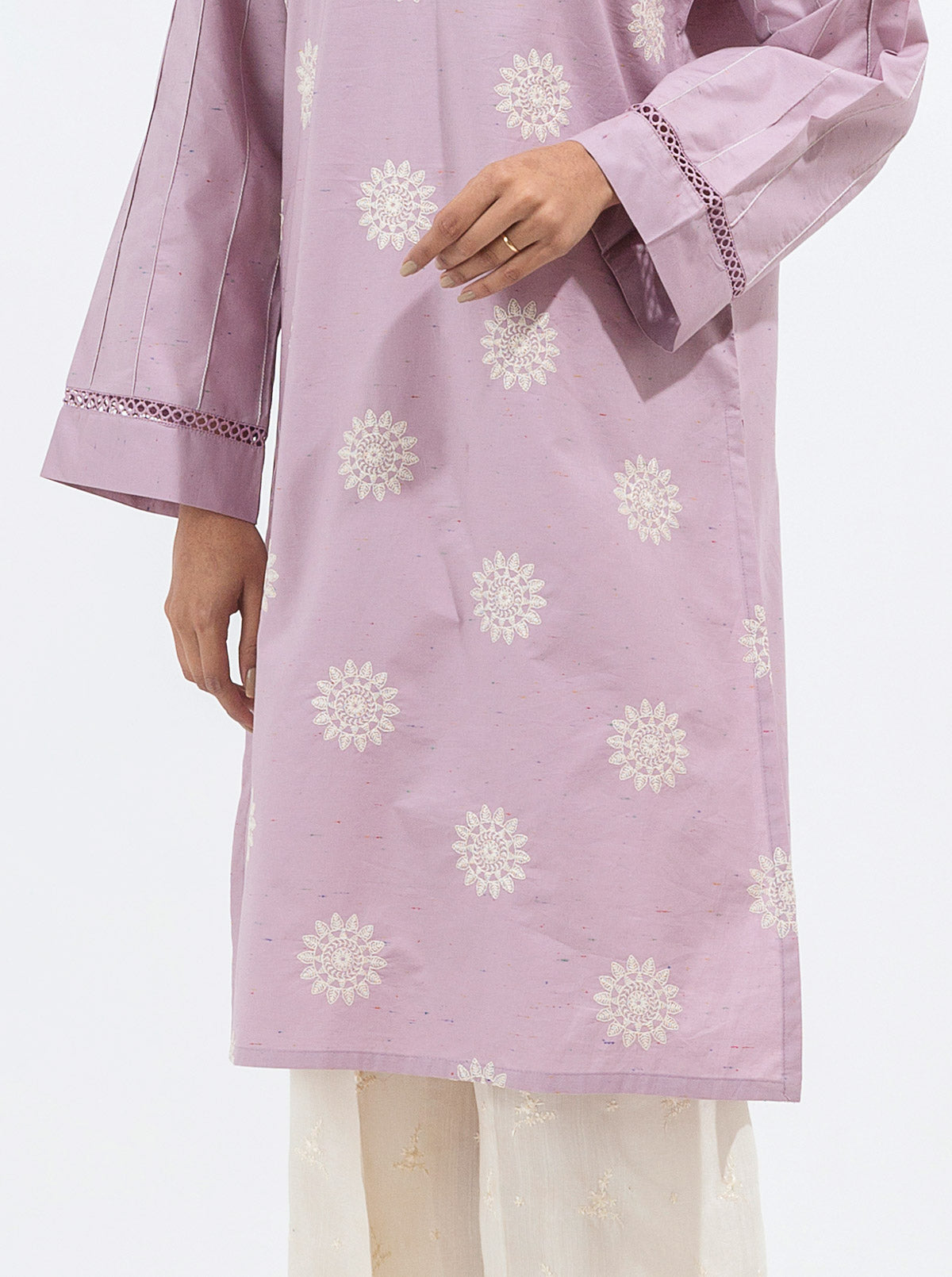 EMBROIDERED CAMBRIC SHIRT (PRET)