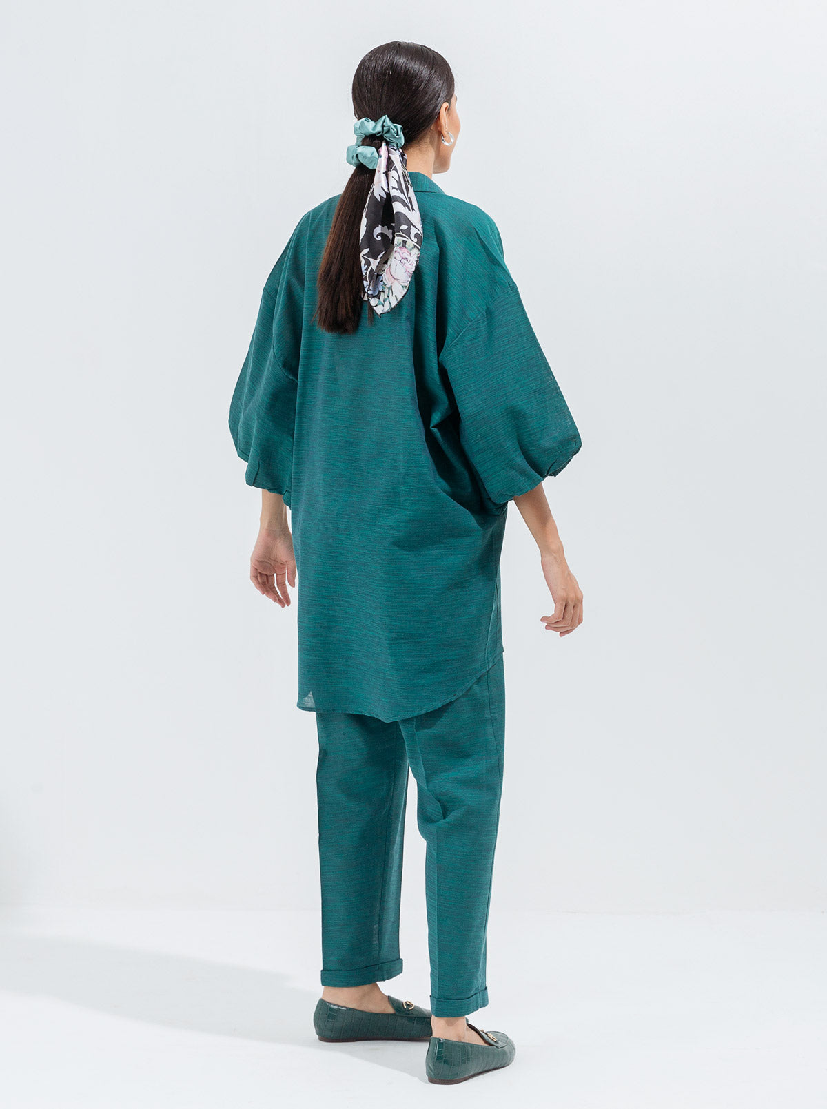 TEXTURED GREEN CO-ORD SET
