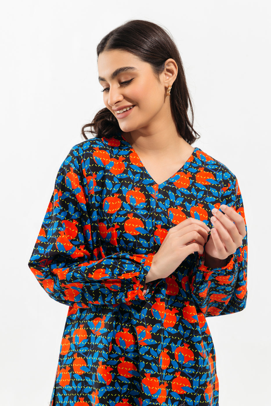 PRINTED KHADDAR SHIRT (PRET)