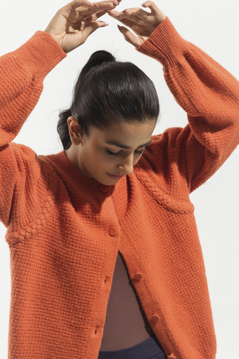 CORAL KNITTED CARDIGAN