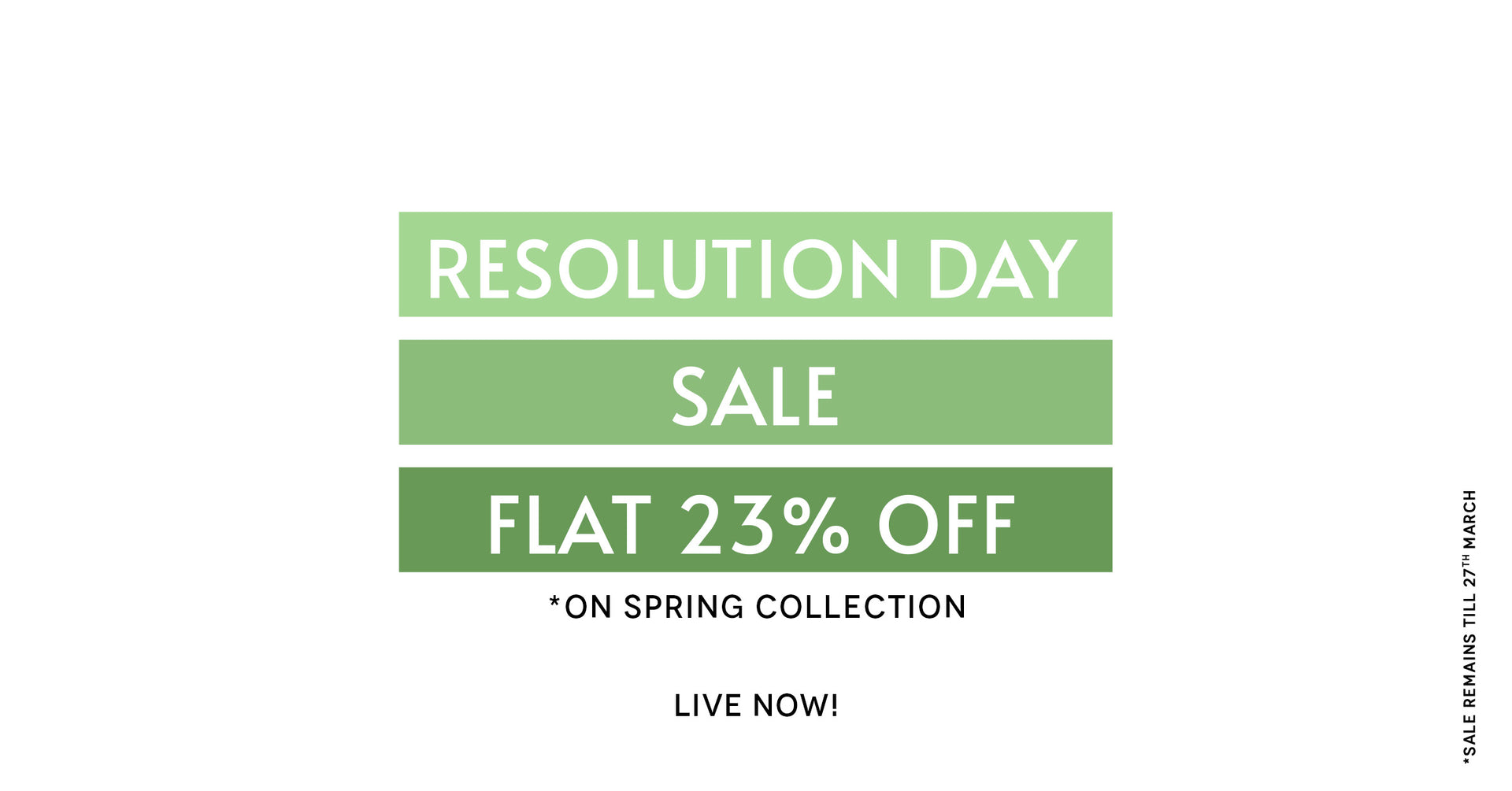 Resolution Day Sale