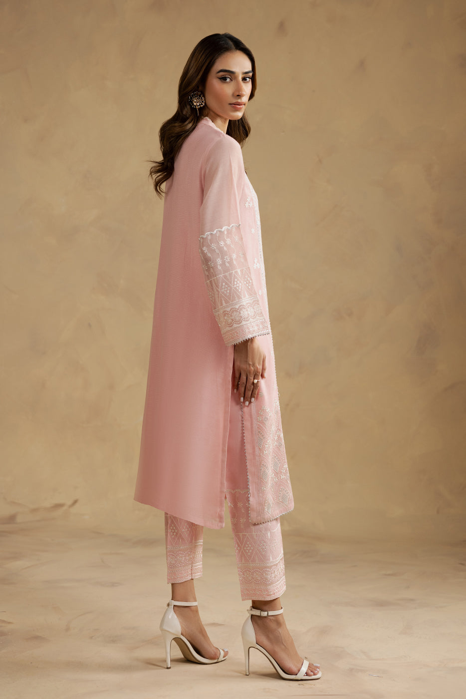 2 PIECE EMBROIDERED KHADDI NET SUIT (LUXURY-PRET)