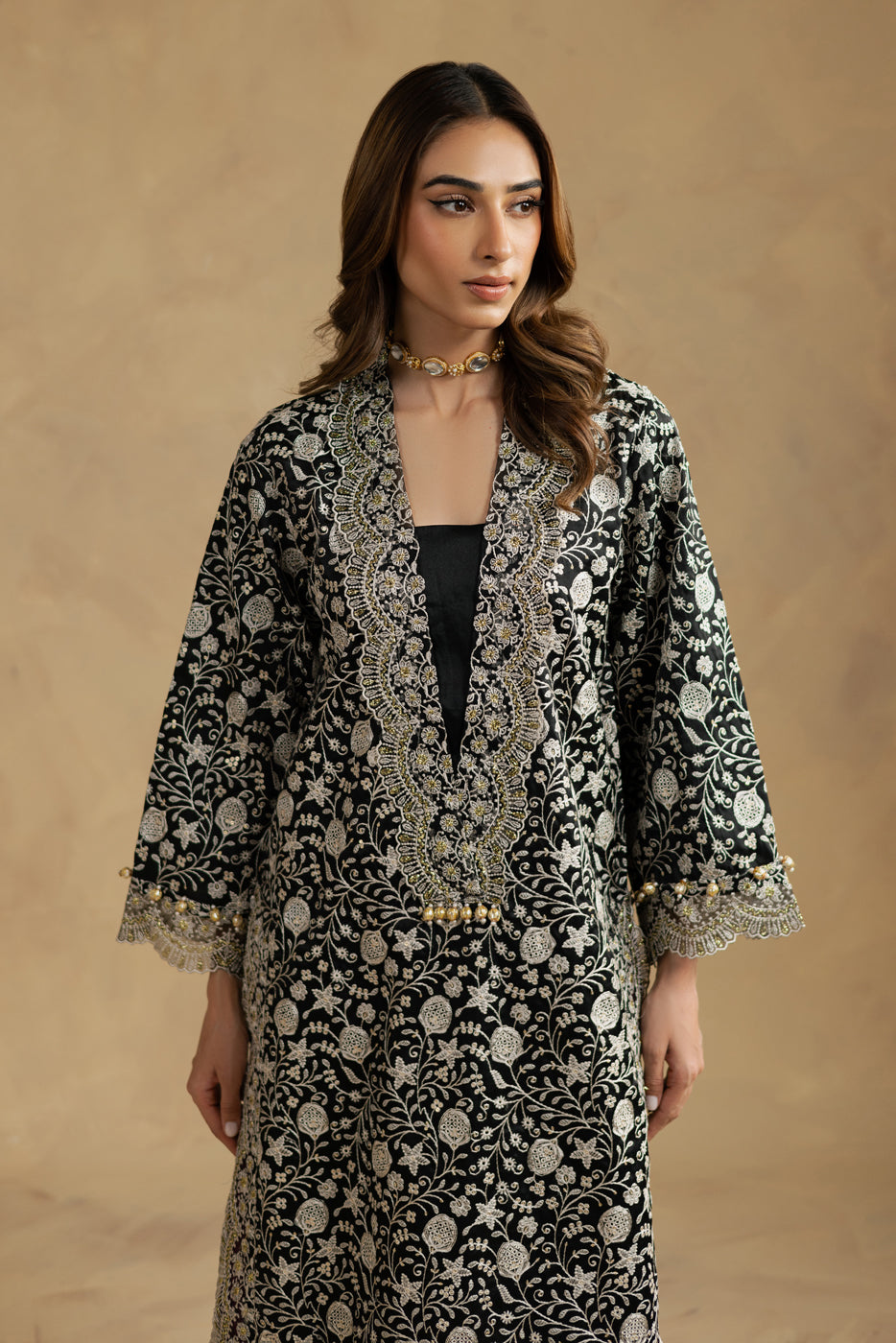 EMBROIDERED SILK SHIRT (LUXURY-PRET)