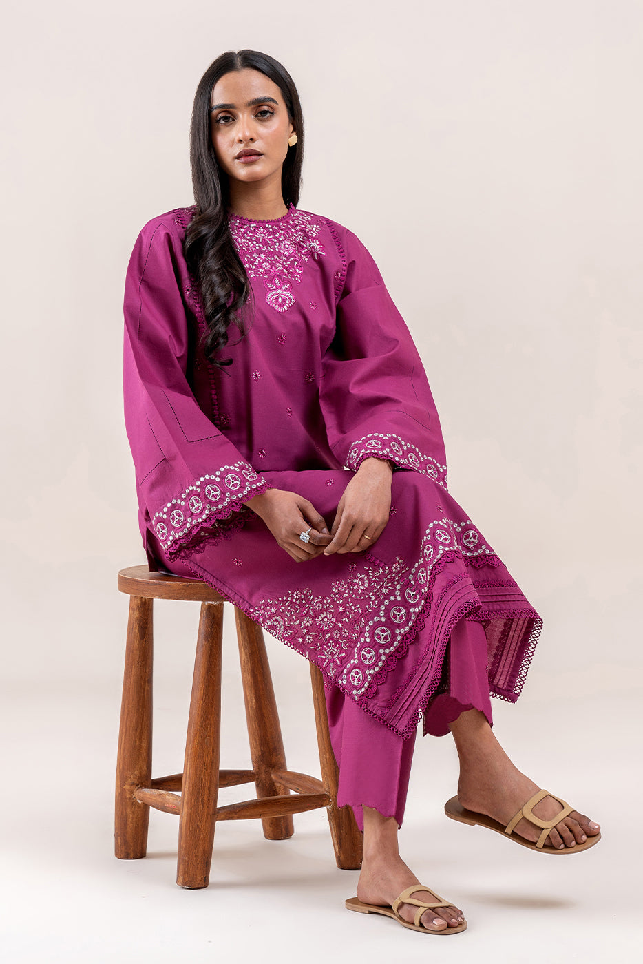 2 PIECE EMBROIDERED LAWN SUIT-SANGRIA GRACE (UNSTITCHED)