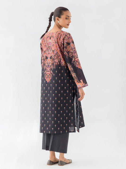 1 PIECE - PRINTED CAMBRIC SHIRT - BLACK BROCADE MORBAGH WN_23   