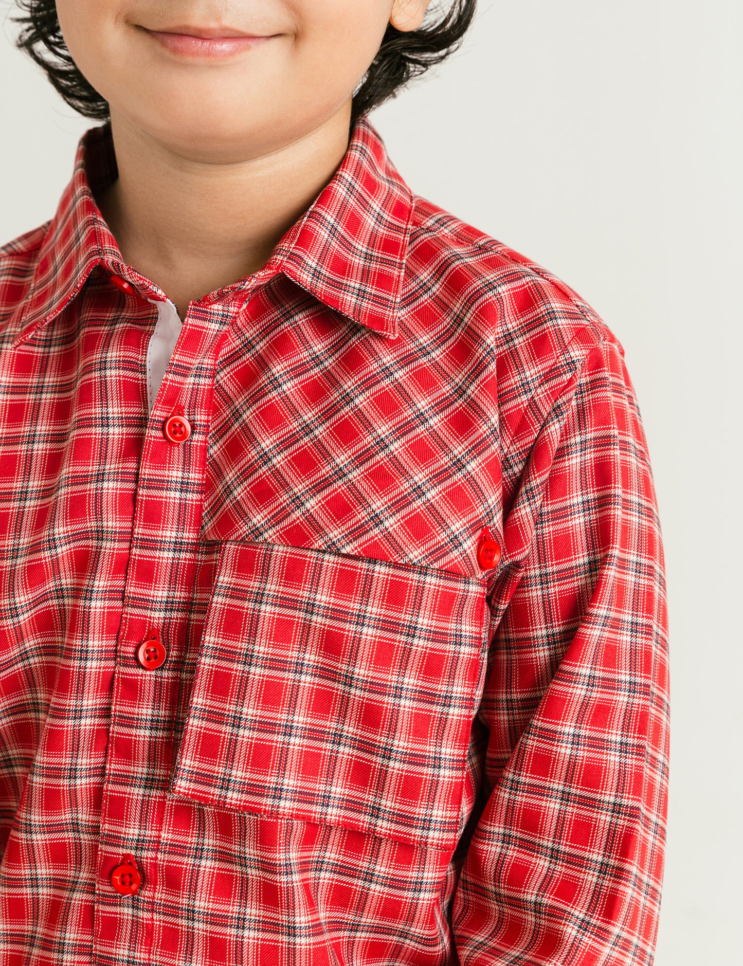 STYLISED BUTTON DOWN CHECK SHIRT