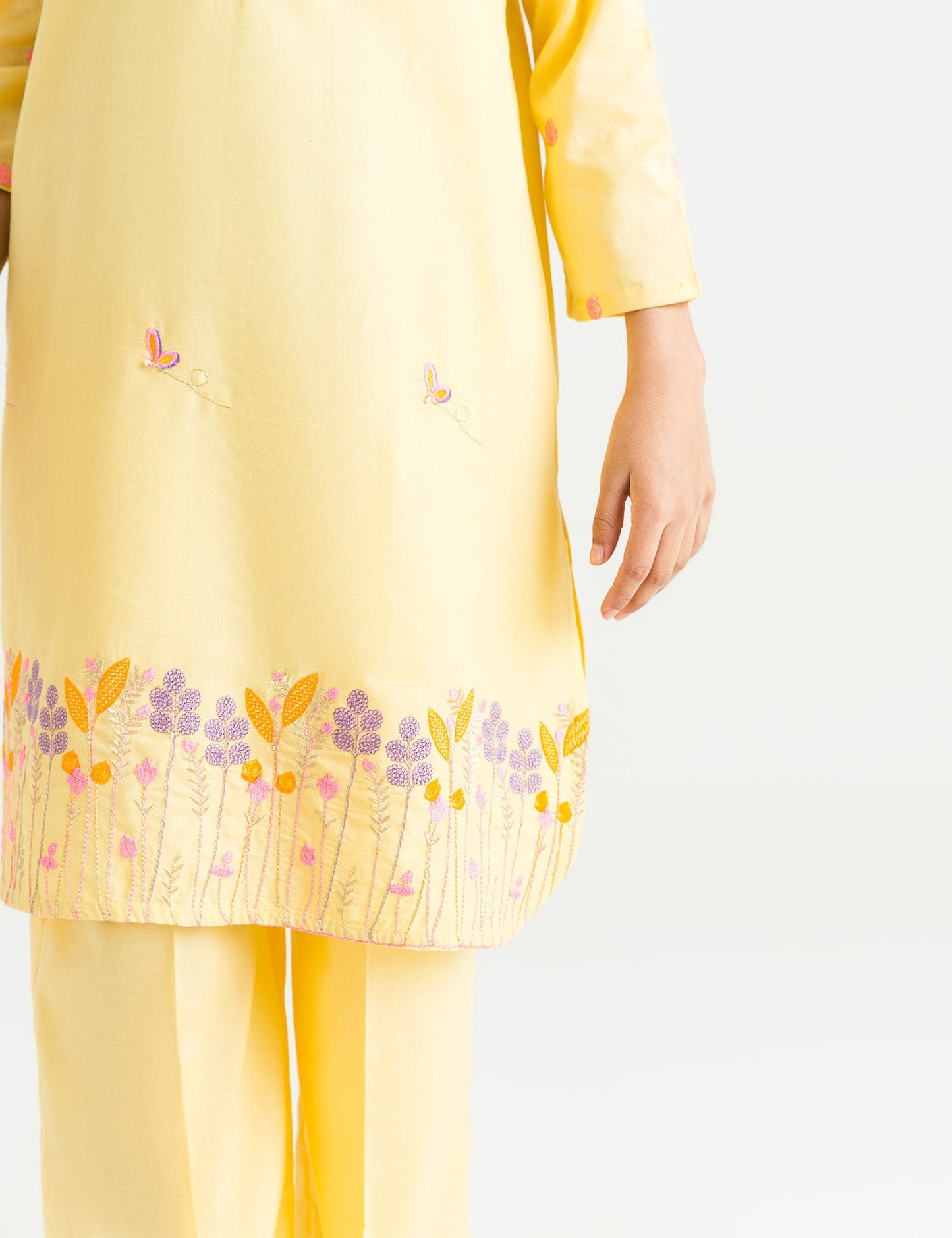 2 PIECE BUTTERFLY Embroidered SUIT