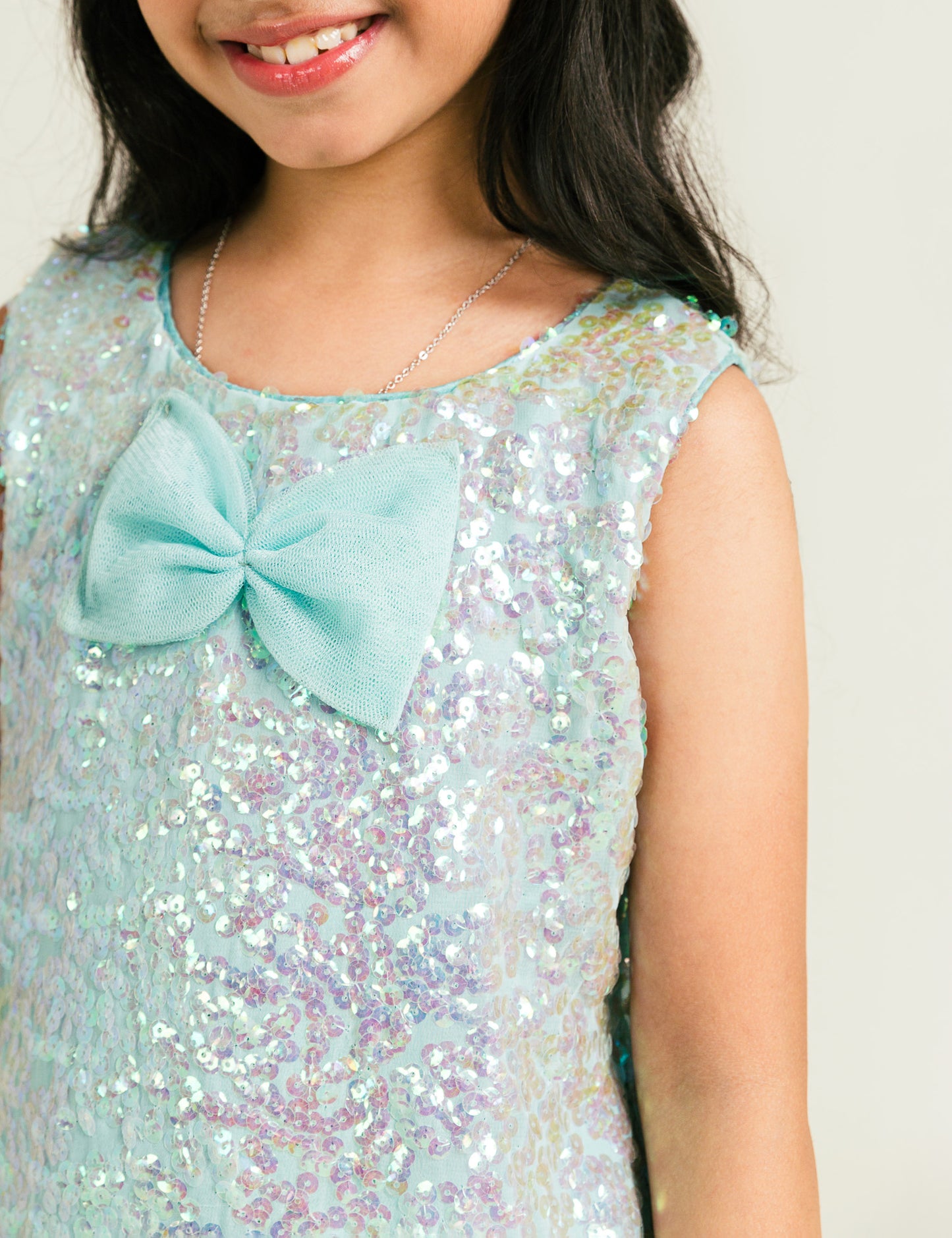 FRILL SEQUIN PARTY DRESS