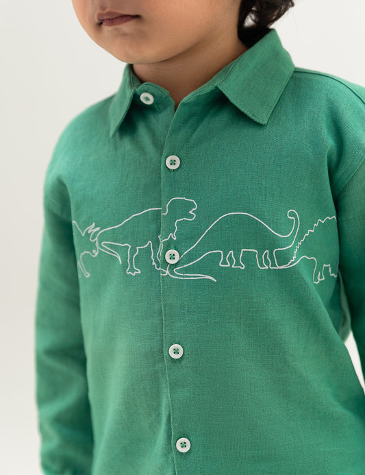 STYLISED DINO PRINTED SHIRT