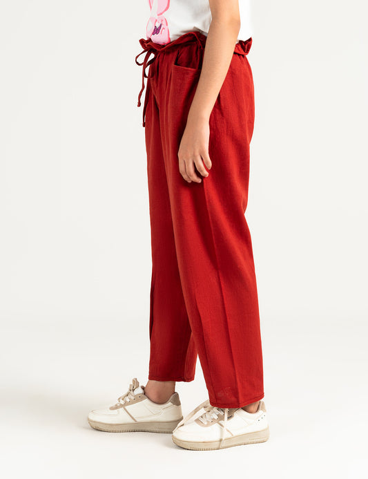 PAPERBAG BELTED TROUSER