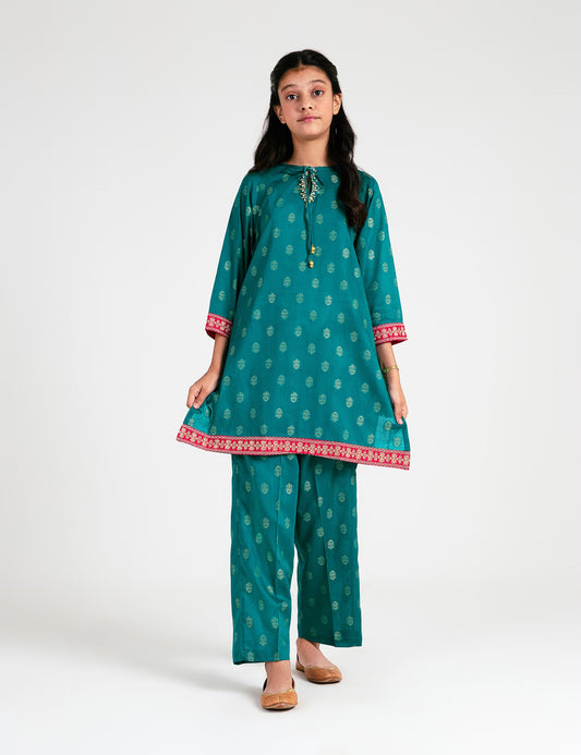 2 PIECE JACQUARD Embroidered SUIT