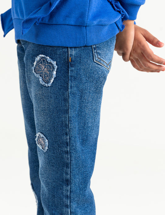 EMBROIDERED DENIM