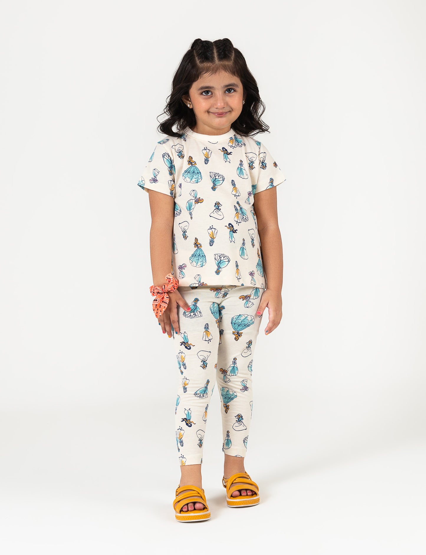 2 PIECE ALLOVER DISNEY PRINCESS PRINTED SUIT