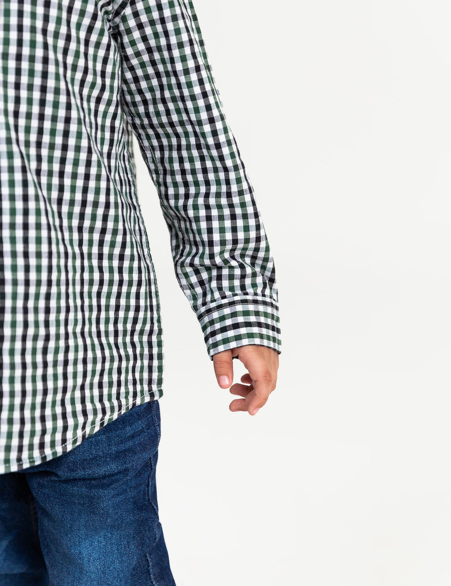 STYLISED BUTTON DOWN CHECKERED SHIRT